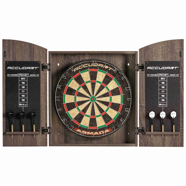 Accudart Armada Bristle Dartboard Cabinet Set DA8100W - main